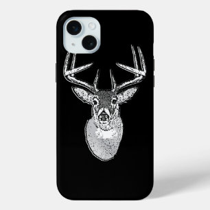 Coque Case-Mate iPhone Buck on Black White Tail Deer