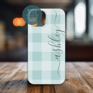 Coque Case-Mate iPhone Buffalo Plaid Check Calligraphie PEUT modifier la 