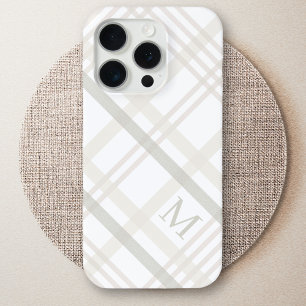 Coque Case-Mate iPhone Buffalo Plaid Classic Élégant Monogramme initial