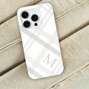 Coque Case-Mate iPhone Buffalo Plaid Classic Élégant Monogramme initial