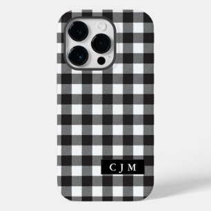 Coque Case-Mate iPhone Buffalo Plaid Motif vérifié Monogrammed Simple