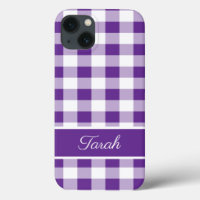 Buffalo Plaid Motif violet blanc Personnaliser