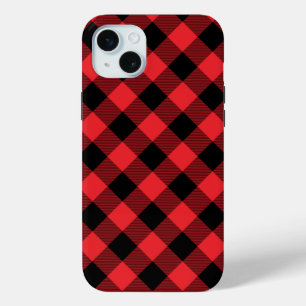 Coque Case-Mate iPhone Buffalo Plaid Red Black Check
