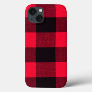 Etui iPhone 13 Buffalo Plaid Rouge et Noir tendance
