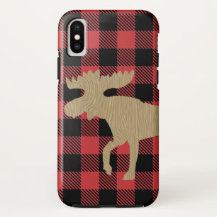 Case-Mate iPhone Case Buffalo Plaid Rustic Moose Camping Cellulaire Boît