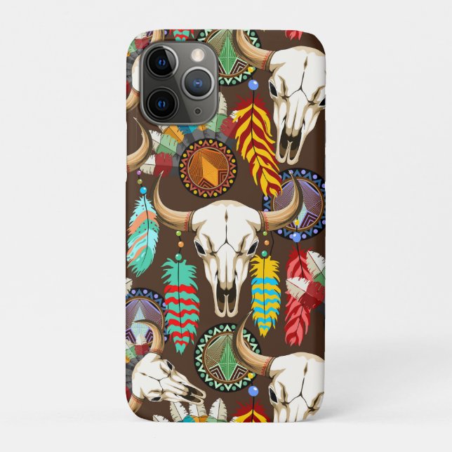 Coques Case-Mate iPhone Buffalo Skull Native American Emblem (Dos)