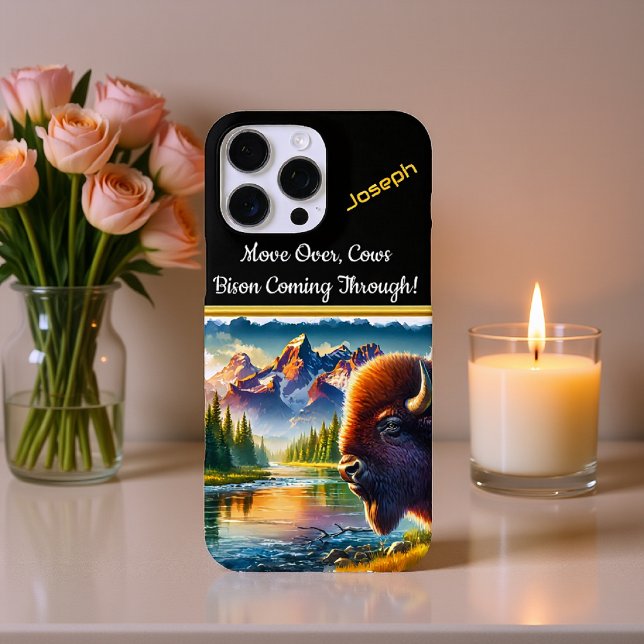 Coques Case-Mate iPhone Buffle majestueux au bord d'une rivière Serene Mou (Créateur téléchargé)