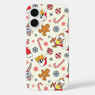 Coque Pour iPhone 16 BUGS BUNNY™, DAFFY DUCK™ & Lola Motif de Noël