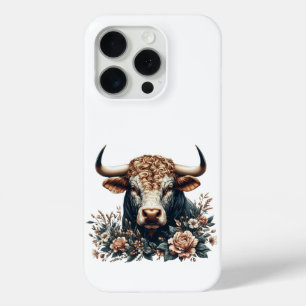 Coque Case-Mate iPhone Bull majestic en fleurs