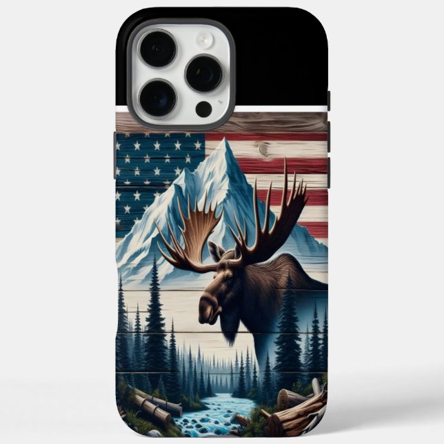 Coques Case-Mate iPhone Bull Moose & Mountain (Verso)