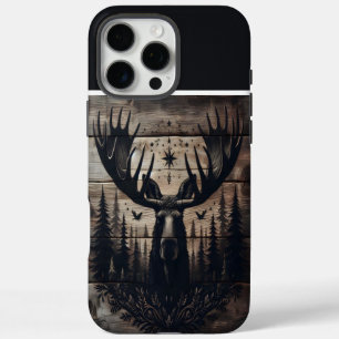 Coque iPhone 16 Pro Max Bull Moose Wood Art