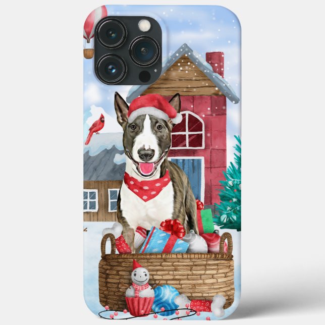 Coques Case-Mate iPhone Bull Terrier Chien dans la neige Maison de Chien d (Verso)