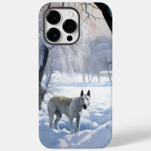 Coque Case-Mate iPhone Bull Terrier Laissez Tomber la Neige Noël