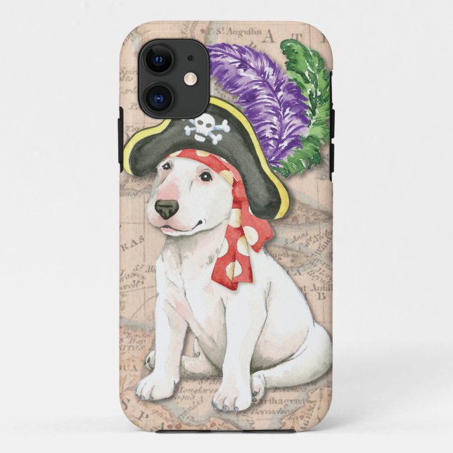 Coques Case-Mate iPhone Bull Terrier Pirate (Dos)