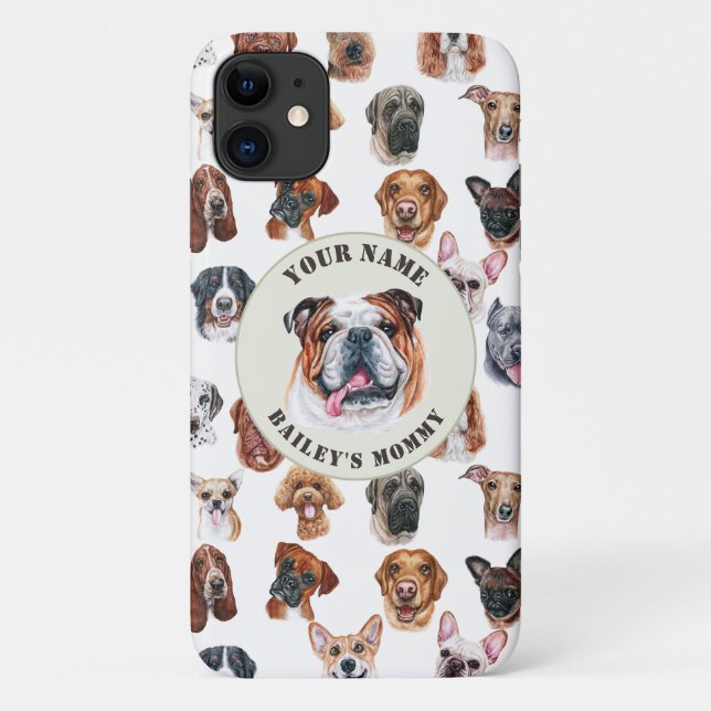 Coques Case-Mate iPhone bulldog et amis anglais personnalisés (Dos)