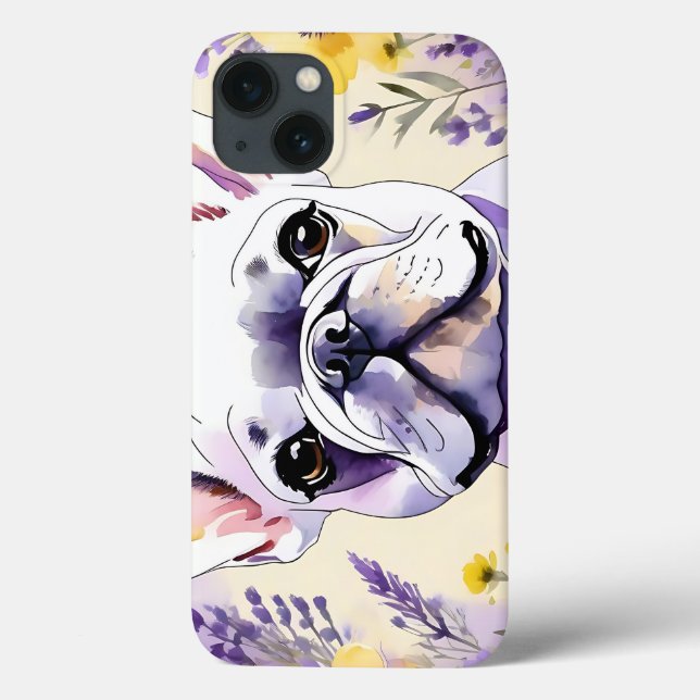 Coques Case-Mate iPhone Bulldog français et Fleur sauvage (Verso)