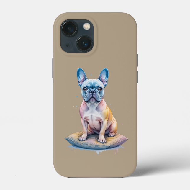 Coques Case-Mate iPhone Bulldog Francés Colorido y Artístico  (Verso)