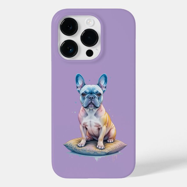 Coques Case-Mate iPhone Bulldog Francés Colorido y Artístico  (Verso)