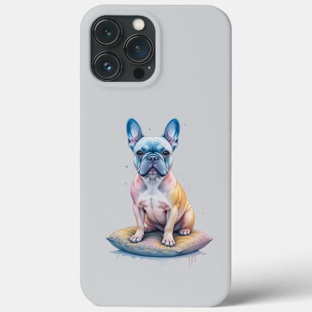 Coques Case-Mate iPhone Bulldog Francés Colorido y Artístico  (Verso)