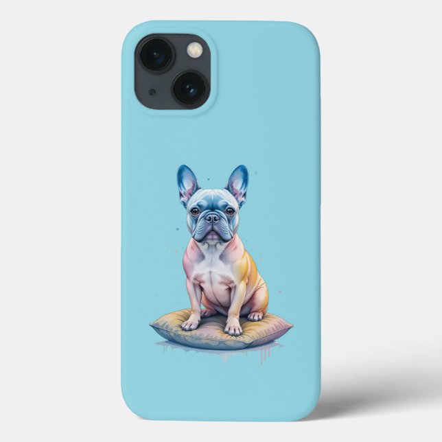 Coques Case-Mate iPhone Bulldog Francés Colorido y Artístico  (Verso)