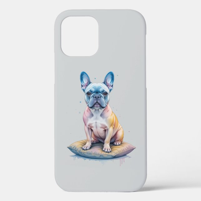 Coques Case-Mate iPhone Bulldog Francés Colorido y Artístico  (Verso)