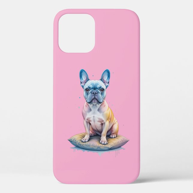 Coques Case-Mate iPhone Bulldog Francés Colorido y Artístico  (Verso)
