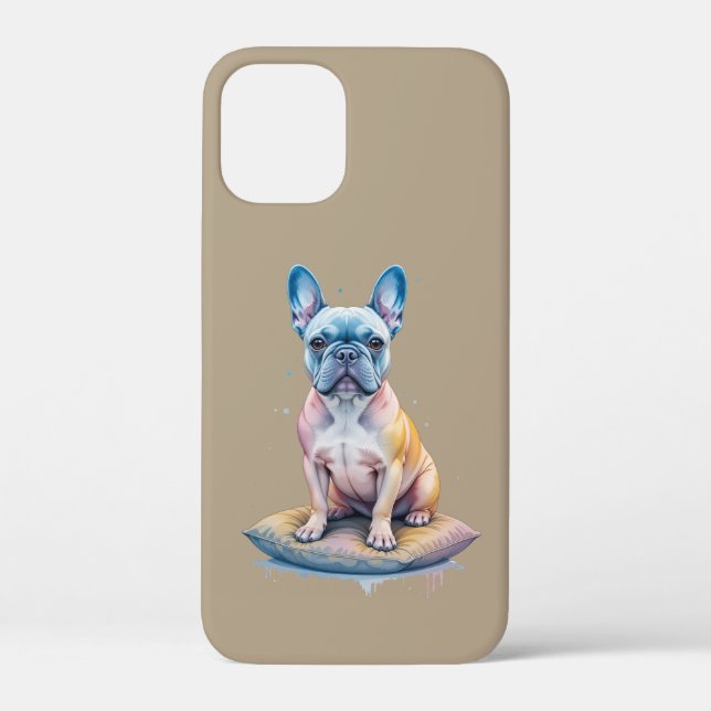 Coques Case-Mate iPhone Bulldog Francés Colorido y Artístico  (Verso)