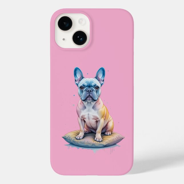 Coques Case-Mate iPhone Bulldog Francés Colorido y Artístico  (Verso)