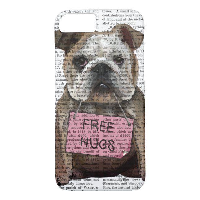 Coques Case-Mate iPhone Bulldog Free Hugs (Dos)