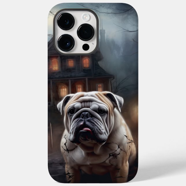 Coques Case-Mate iPhone Bulldog Halloween Effrayant (Verso)