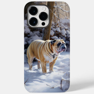 Coque Case-Mate iPhone Bulldog Qu'Il Neige Noël Brossé
