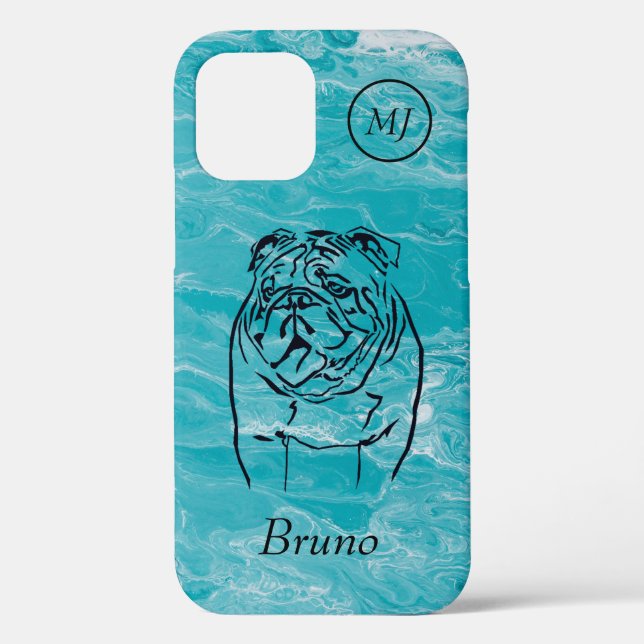 Coques Case-Mate iPhone Bulldogs personnalisés Lover's Apple iPhone 12 Coq (Verso)