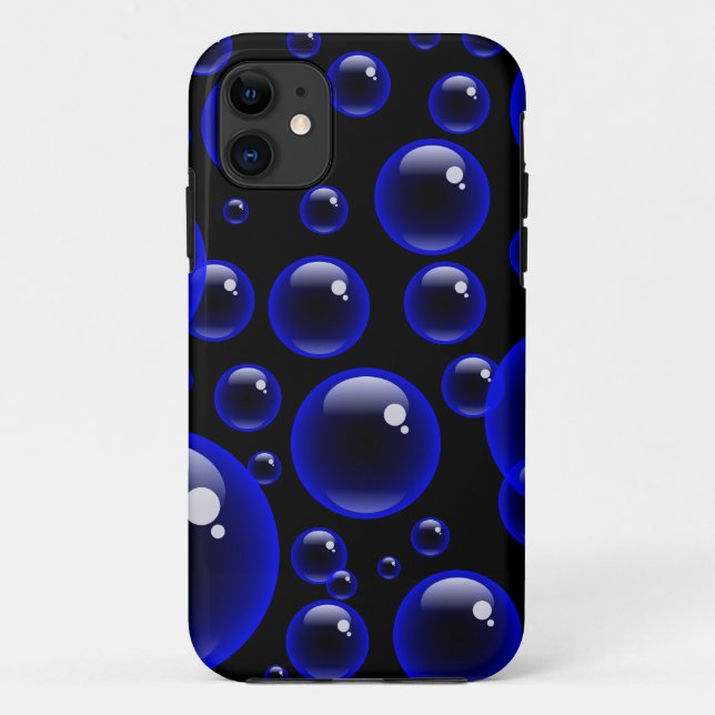 Coques Case-Mate iPhone Bulles bleues (Dos)