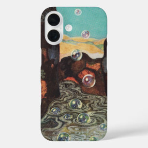 Coque Pour iPhone 16 Bulles de fantaisie Art nouveau dans une décoratio