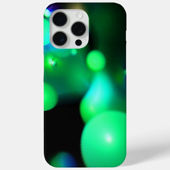 COQUES Case-Mate iPhone BULLES DE QUANTUME VERT EN NOIR (Verso)