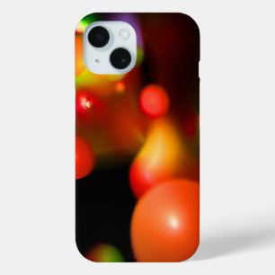 COQUE Case-Mate iPhone BULLES FRACTALES JAUNES ORANGE ROUGE EN NOIR