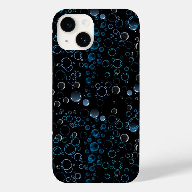 Coques Case-Mate iPhone Bulles motif 01 Black BG (Verso)