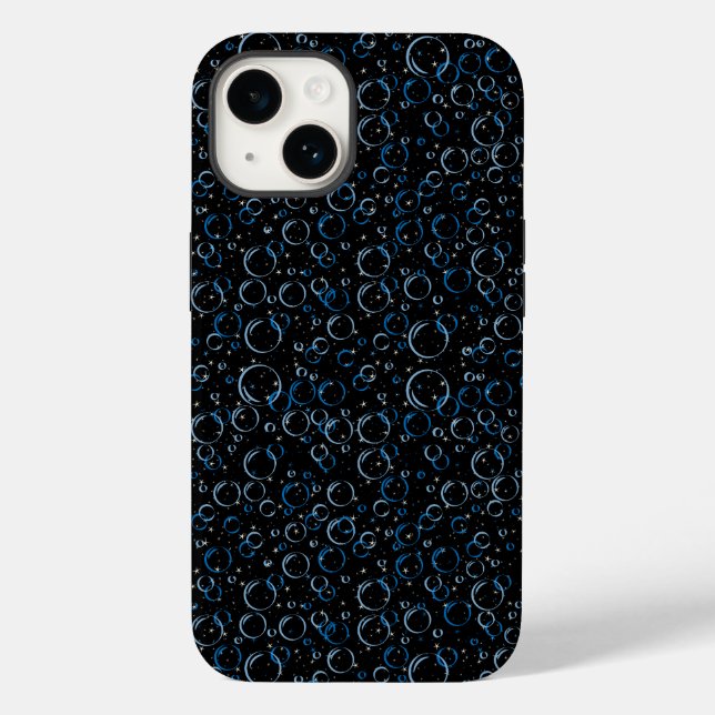 Coques Case-Mate iPhone Bulles Motif 02.FR.b Black BG (Verso)