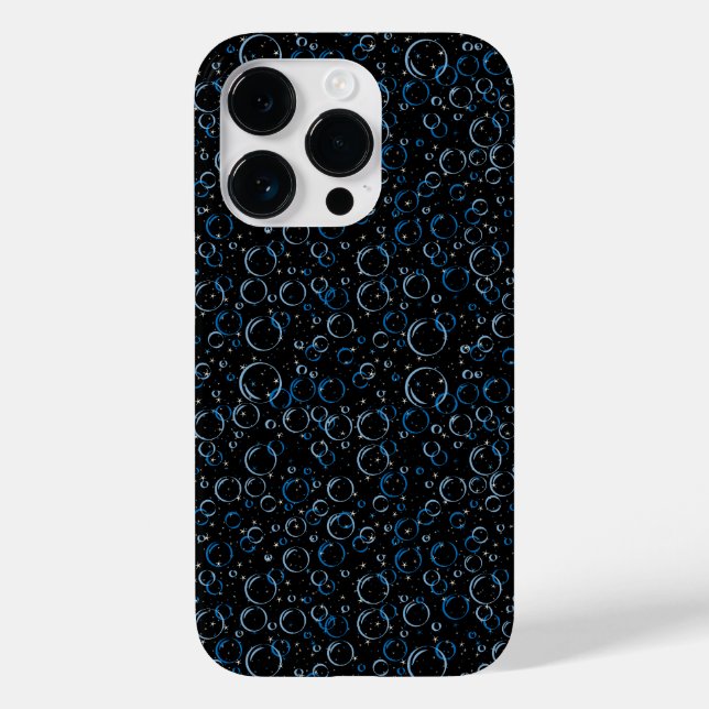 Coques Case-Mate iPhone Bulles Motif 02.FR.b Black BG (Verso)