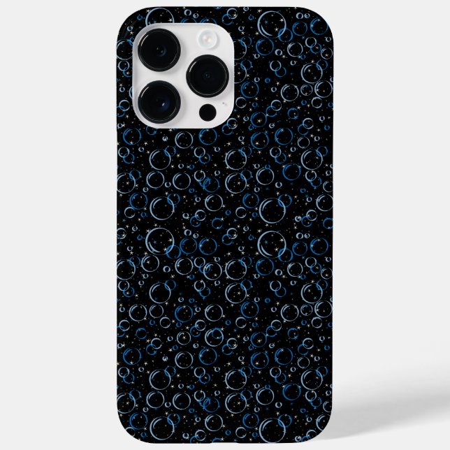 Coques Case-Mate iPhone Bulles Motif 02.FR.b Black BG (Verso)