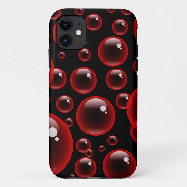 Coques Case-Mate iPhone Bulles rouges (Dos)