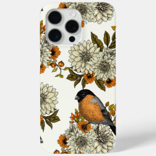 Coque Case-Mate iPhone Bullfinch on autumn floral 2
