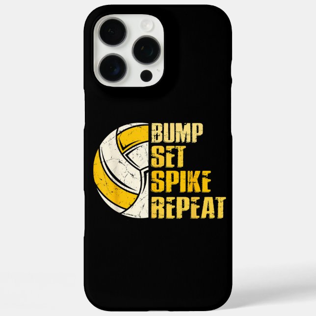 Coques Case-Mate iPhone Bump Set Spike Répéter Volleyball Funny (Verso)