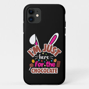Case-Mate iPhone Case Bunny de Pâques Je suis juste ici pour le chocolat