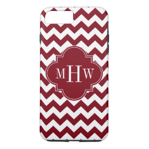 Case-Mate iPhone Case Burgundy Chevron Burgundy Quatrefoil 3 monogram