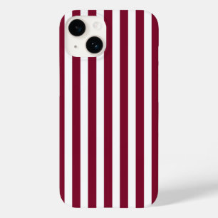 Coque Case-Mate iPhone Burgundy et blanc rayures de bonbons