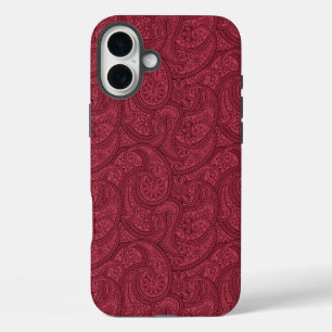 Coque Pour iPhone 16 Plus Burgundy Paisley