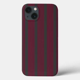 Case-Mate iPhone Case Burgundy rouge et charbon de bois cinq bandes moti