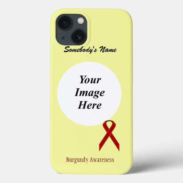 Coques Case-Mate iPhone Burgundy Standard Ribbon Tmpl par Kenneth Yoncich (Verso)