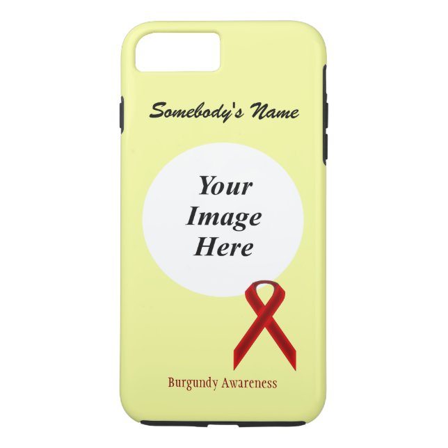 Coques Case-Mate iPhone Burgundy Standard Ribbon Tmpl par Kenneth Yoncich (Dos)